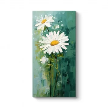 Dekoratif Papatya Çiçekleri Tablo