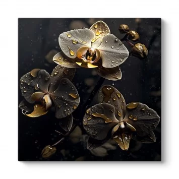 Gece Orkidesi Kanvas Tablo