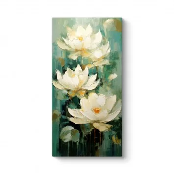 Sanatsal Lotus Çiçekleri Tablosu