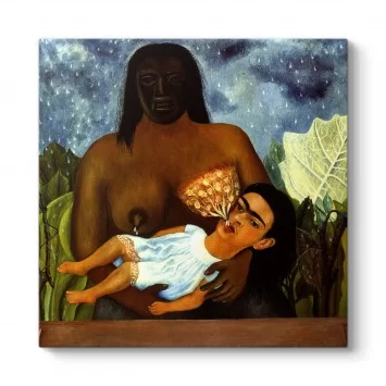 Frida Kahlo - My Nurse and i Tablosu