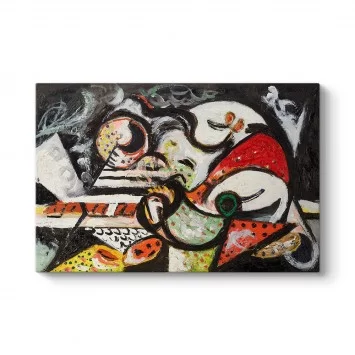 Jackson Pollock - Composition with Varied Forms Tablosu