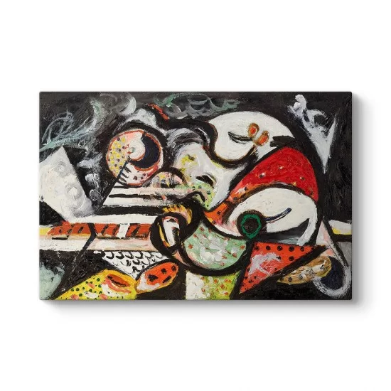 Jackson Pollock - Composition with Varied Forms Tablosu