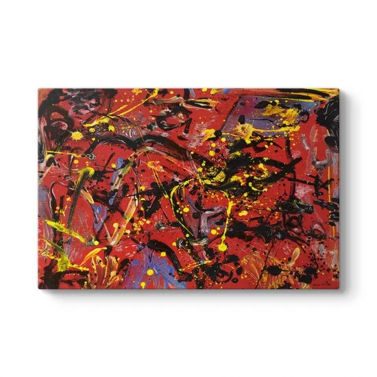 Jackson Pollock - Red Composition Tablosu