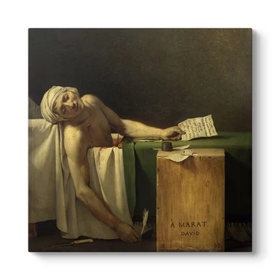 Jacques Louis David - Marat'ın Ölümü Kanvas Tablo