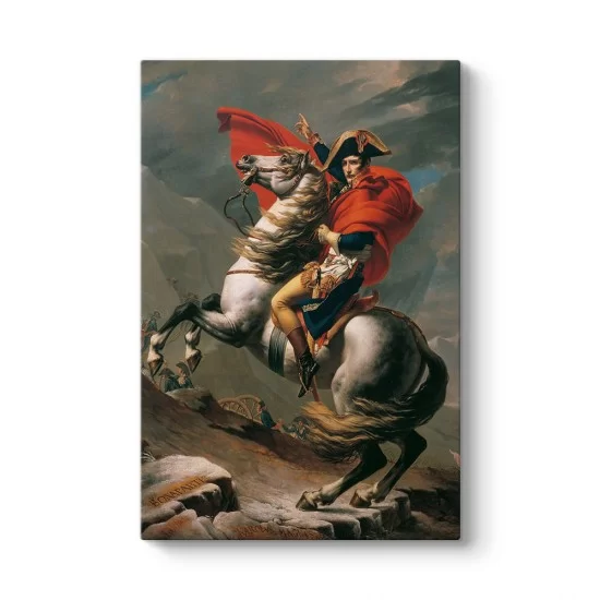 Jacques Louis David - Napolyon St. Bernard Geçidinde Kanvas Tablo
