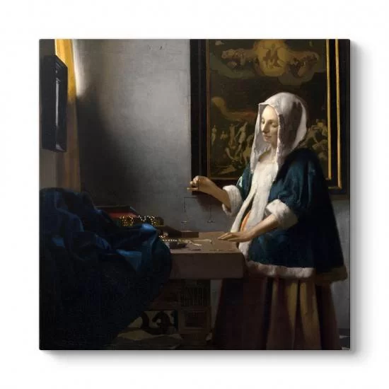 Johannes Vermeer - Terazi Tutan Kadın Tablosu