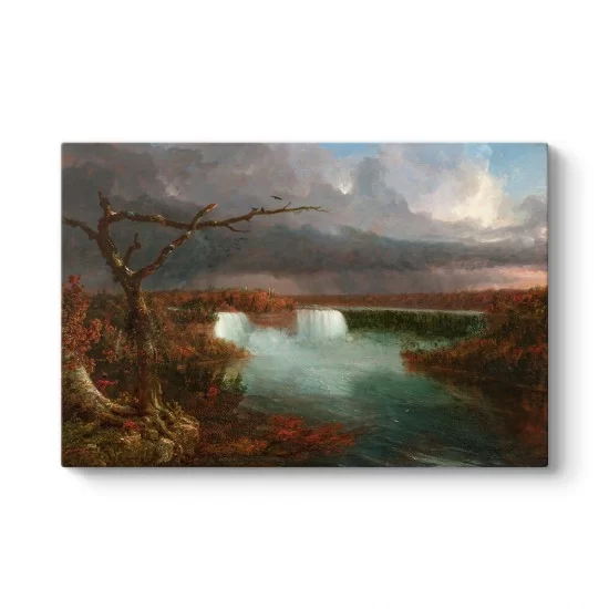 Thomas Cole - Niagara Şelalesi Tablosu