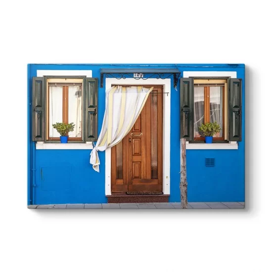 Burano Adası Evleri Tablosu