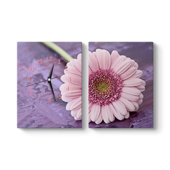 Daisy Pink 2 Parçalı Tablo Saat