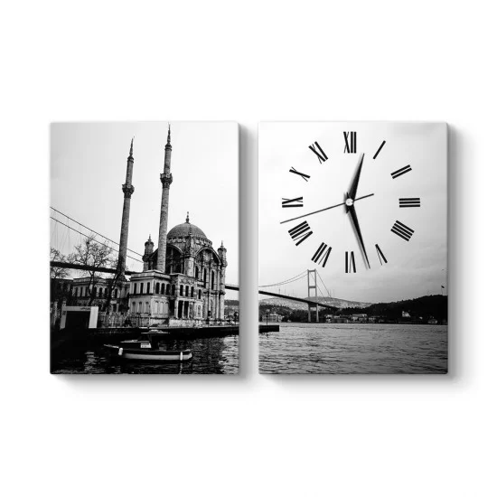 Ortaköy 2 Parçalı Tablo Saat