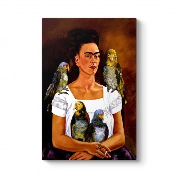 Frida Kahlo - Me and My Parrots Tablosu