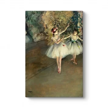 Edgar Degas - Two Ballerinas Tablosu