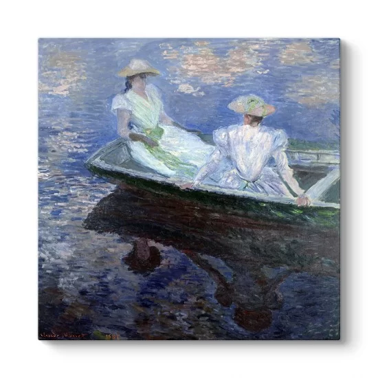 Claude Monet - Two Girls In A Boat Tablosu