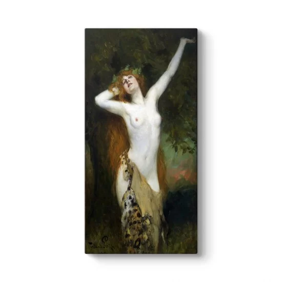 Ferdinand Leeke - Bacchante Tablosu