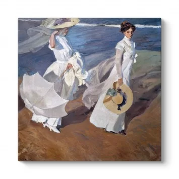 Joaquin Sorolla - Walk on the Beach Tablosu