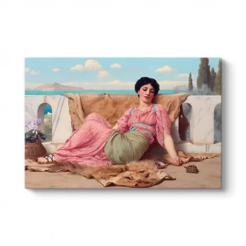 John William Godward - The Quiet Pet Tablosu