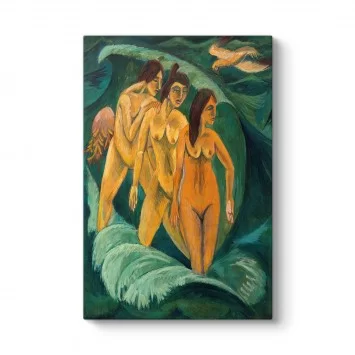 Ernst Ludwig Kirchner - Three Bathers Tablosu