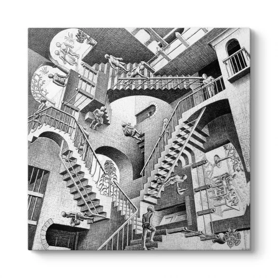Mc Escher - Relativity 1953 Tablosu