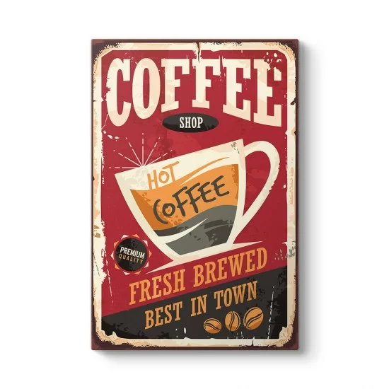 Vintage Kahve Posteri Tablosu