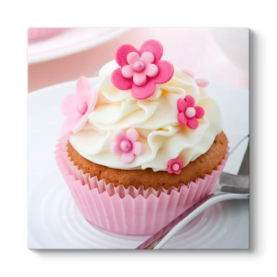 Cupcake Pembe Tablo