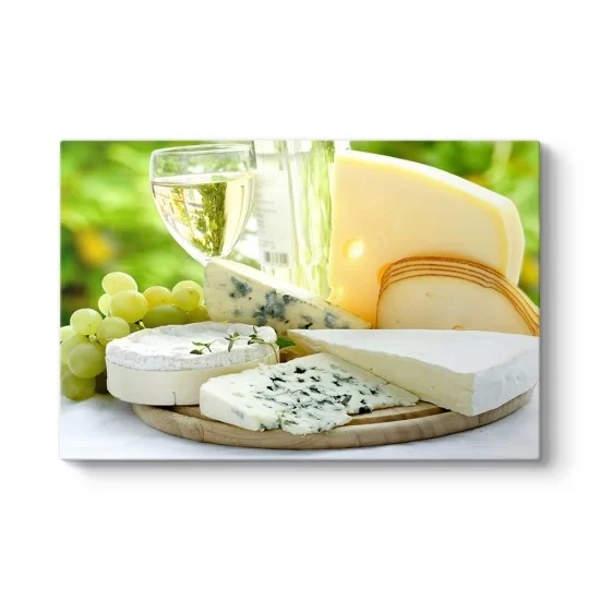 Beyaz Şarap ve Rokfor Peynir Tablosu